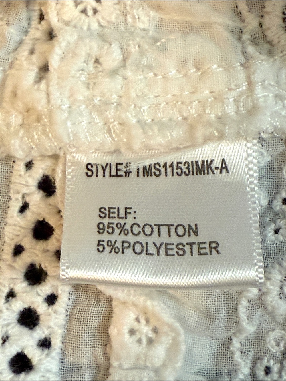 Dee Elly White Eyelet Lace Square Neck Peplum Crop Tank Top TMS1153IMK-A XS - Picture 5 of 8